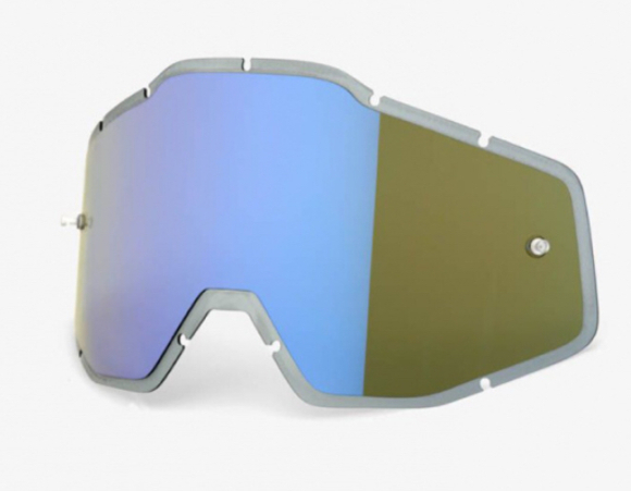 Линза 100% Racecraft/Accuri/Strata Anti-Fog Injected Blue Mirror/Smoke (51004-022-02) pitbikemarket.ru
