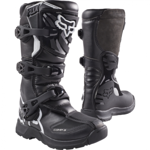 Мотоботы подростковые Fox Comp 3 Youth Boot Black, Y3, 2021 (18238-001-3) pitbikemarket.ru