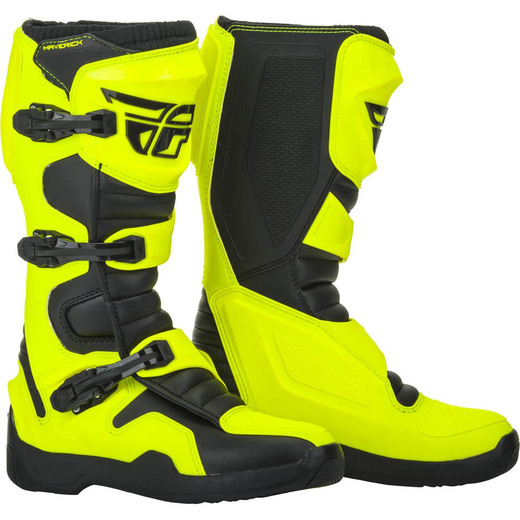 Мотоботы FLY RACING MAVERIK черные/Hi-Vis желтые  9" (43 EU) (2019) pitbikemarket.ru