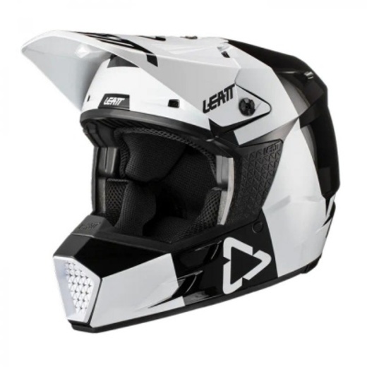 Мотошлем Leatt Moto 3.5 Helmet Black/White M 57-58cm pitbikemarket.ru