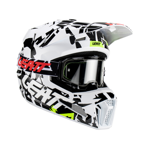Мотошлем Leatt Moto 3.5 Helmet Kit (Zebra, L, 2023 (1023011203)) pitbikemarket.ru