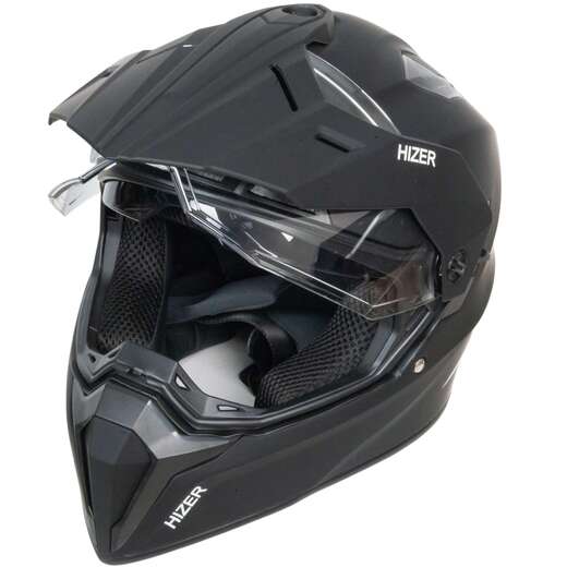Шлем мото мотард HIZER J6808 №5 (M) matte black pitbikemarket.ru