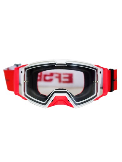 Кроссовые очки 101 HD (heavy duty) Белый/Красный pitbikemarket.ru