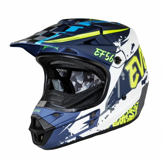 EF56 Шлем Base MX Синий/Белый/Hi-Viz глянец ABC (M) pitbikemarket.ru