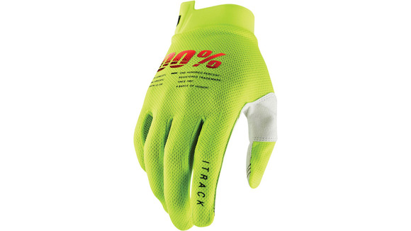 Мотоперчатки 100% ITrack Glove (Fluo Yellow, L, 2022 (10008-00012)) pitbikemarket.ru