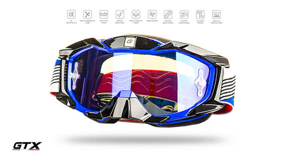 Очки для мотокросса Nenki mirr/blue pitbikemarket.ru