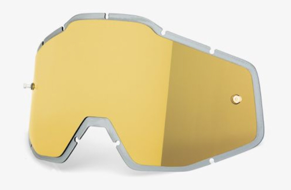 Линза 100% Racecraft/Accuri/Strata Anti-Fog Injected Gold Mirror (51004-009-02) pitbikemarket.ru